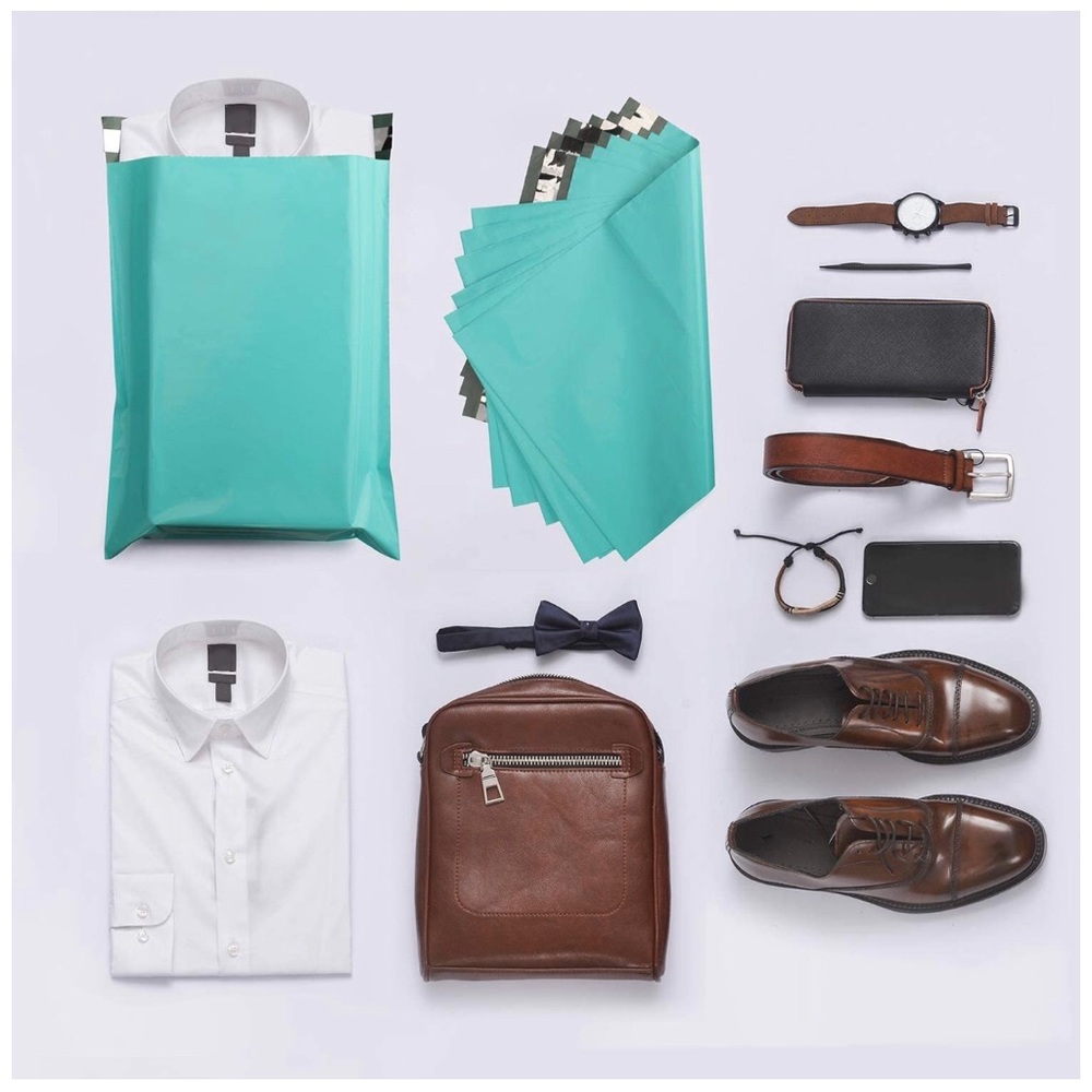 50 (12x15.5) Teal Poly Mailers